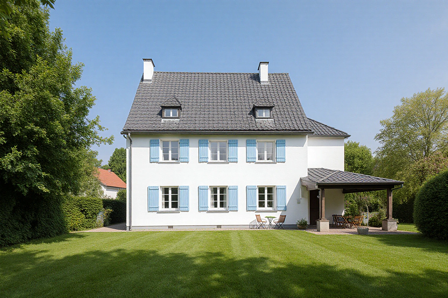 Vertrautes Familienhaus in Deutschland mit Garten